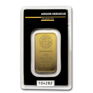 Argor Heraeus Gold Bar 20 Gram