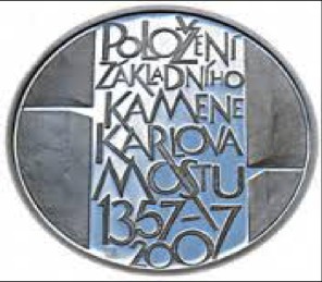 mince : 2007 650. VÝROČÍ  POLOŽENÍ ZÁKLADNÍHO KAMENE KARLOVA MOSTU