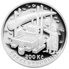 Mince stříbrná : 650. výročí vydání nařízení Karla IV. o zakládání vinic - 200 Kč