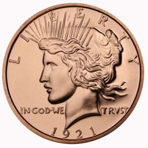 1 oz Peace Mirový Dollar Copper New