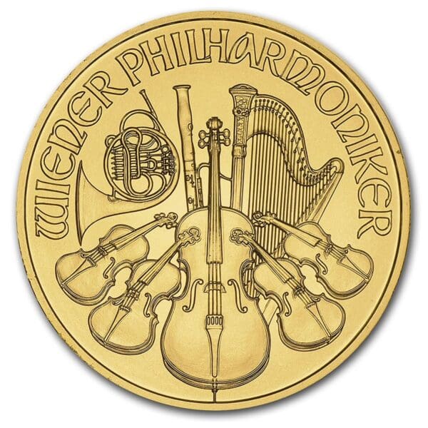Zlatá mince Wiener Philharmoniker 1/10 Oz Rakousko