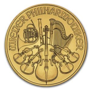 Zlatá mince Wiener Philharmoniker 1/4 Oz Rakousko