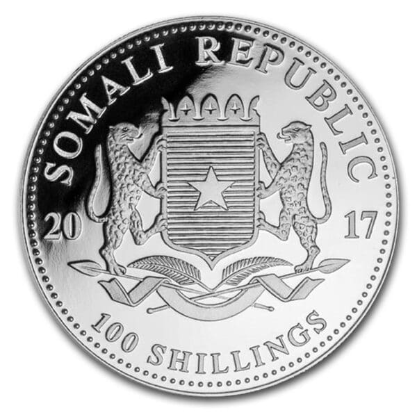 2017 Somalsko 1 Oz Slon ( Barva ) - Image 2