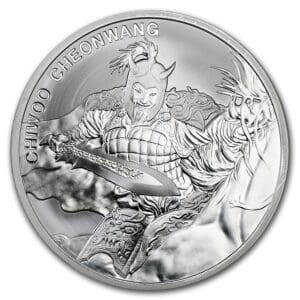 2018 Jižní Korea 1 oz Stříbro Chiwoo Cheonwang