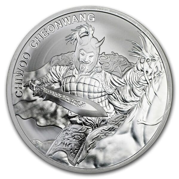 2018 Jižní Korea 1 oz Stříbro Chiwoo Cheonwang
