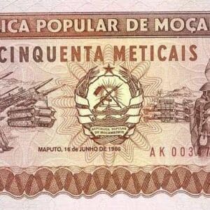 Mosambik, 50 Meticais 1986