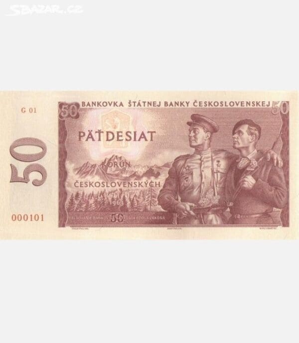 Bankovka 50 KČS 1963