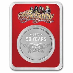 9Fine Mint Aerosmith 50. výročí BU v TEP 2023 Niue 1 oz $ 2