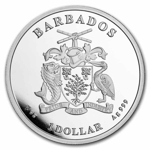 9Fine Mint Caribbean Octopus BU 1 Oz 2023 Barbados - Image 2