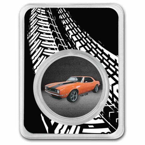 Stříbrná mince Chevrolet Camaro 1 oz USA - Image 2