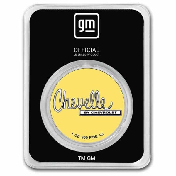 Stříbrná mince Chevrolet Chevelle 1 oz Colorized  USA - Image 2