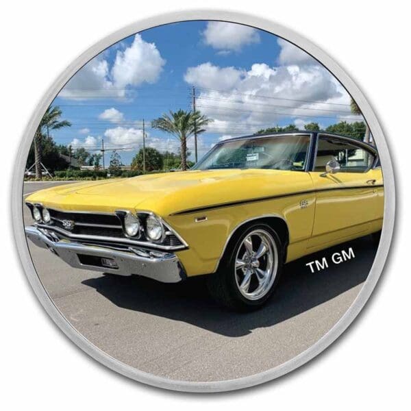 Stříbrná mince Chevrolet Chevelle 1 oz Colorized  USA - Image 3
