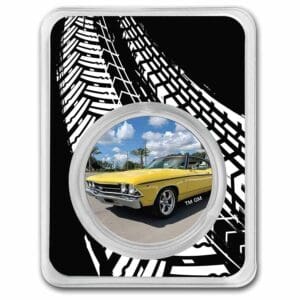 Stříbrná mince Chevrolet Chevelle 1 oz Colorized  USA