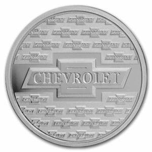 Stříbrná mince Logo originálních dílů Chevrolet (1934-1940) 1 oz USA