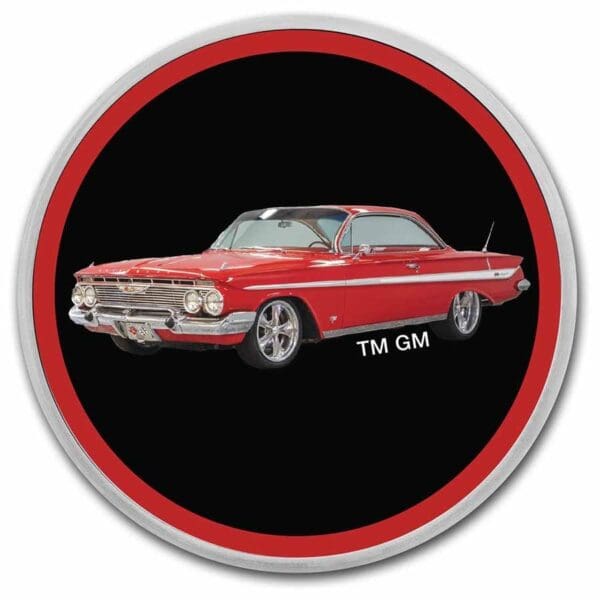 Stříbrná mince Chevrolet Impala SS 1 oz Colorized USA - Image 3
