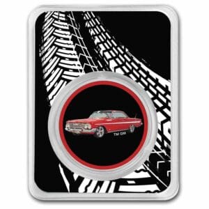 Stříbrná mince Chevrolet Impala SS 1 oz Colorized USA