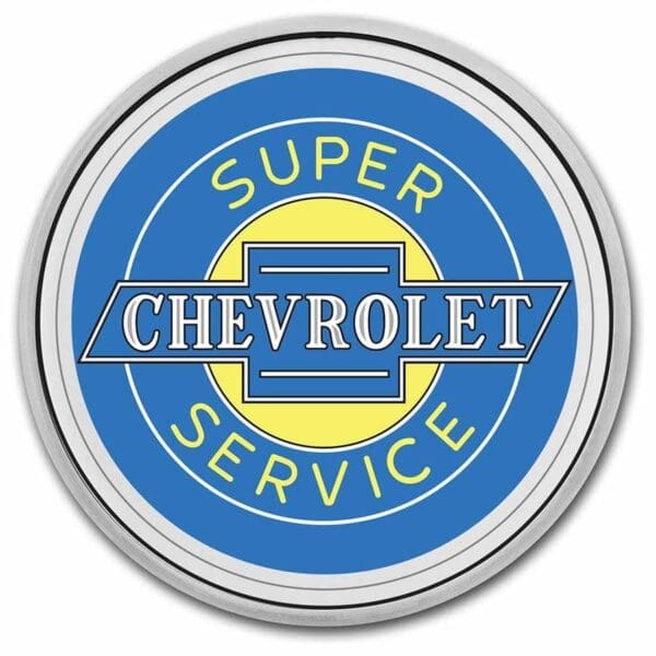 Stříbrná mince Chevrolet Service neonový nápis 1 Oz Colorized USA - Image 3