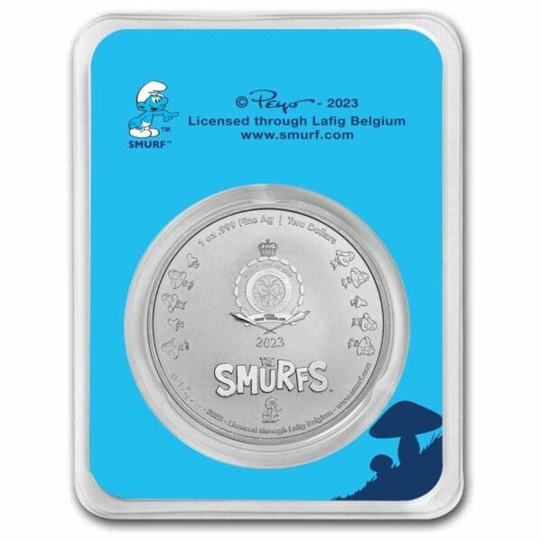 9Fine Mint Gargamel a Azrael v TEP Smurfs 2023 Niue Colorized 1 oz $ 2 - Image 2