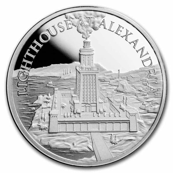 Stříbrná mince Maják v Alexandrii 1 Oz USA