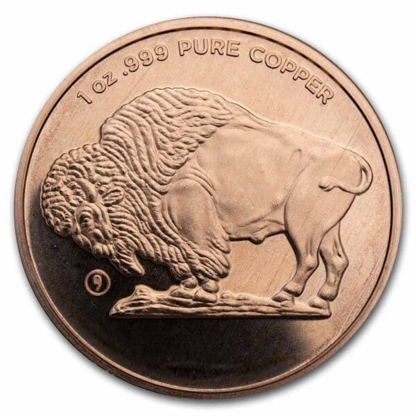 9Fine Mint Měděná mince Bauffalo (Bison) 1 Oz - Image 2