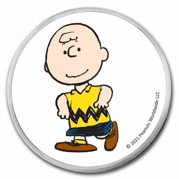 Stříbrná mince Peanuts® Charlie Brown 1 oz 2021 USA Colorized - Image 2