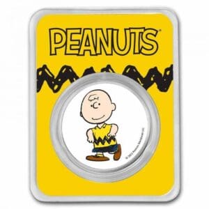 Stříbrná mince Peanuts® Charlie Brown 1 oz 2021 USA Colorized