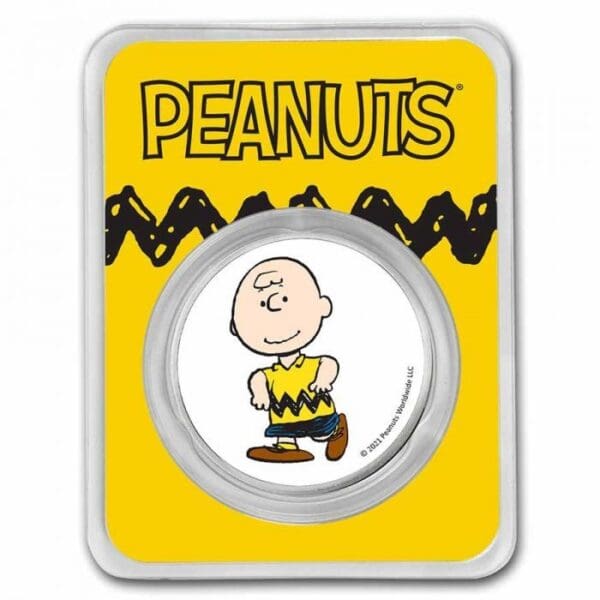 Stříbrná mince Peanuts® Charlie Brown 1 oz 2021 USA Colorized