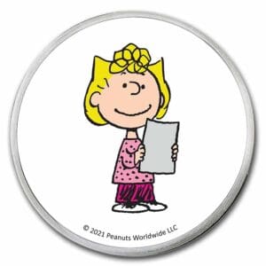 Stříbrná mince Peanuts® Sally Brown 1 oz 2021 USA