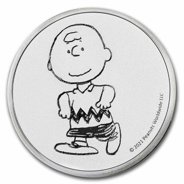 Stříbrná mince Peanuts Worldwide® Charlie Brown 1 oz USA