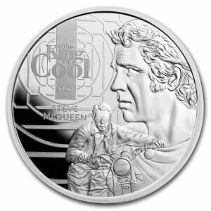Stříbrná mince Steve McQueen: The King of Cool 1 Oz 5$  2021 Samoa