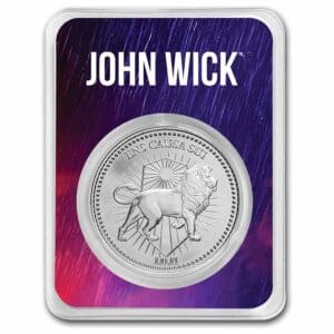 9Fine Mint Stříbrná kontinentální mince John Wick 1 Oz TEP