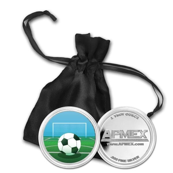 9Fine Mint Stříbrná mince Fotbal (Soccer) 1 Oz USA - Image 3