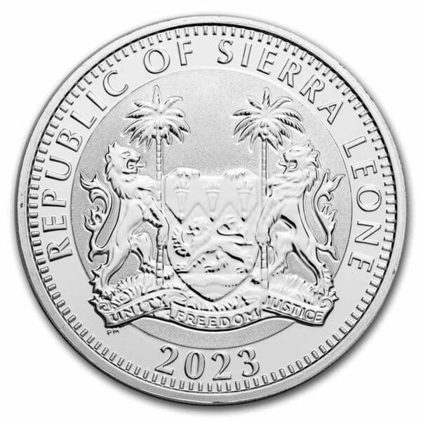 Stříbrná mince King Tut TUTANKHAMUN Sarcophagus Rev Frosted 1 Oz 2023 Sierra Leone - Image 2