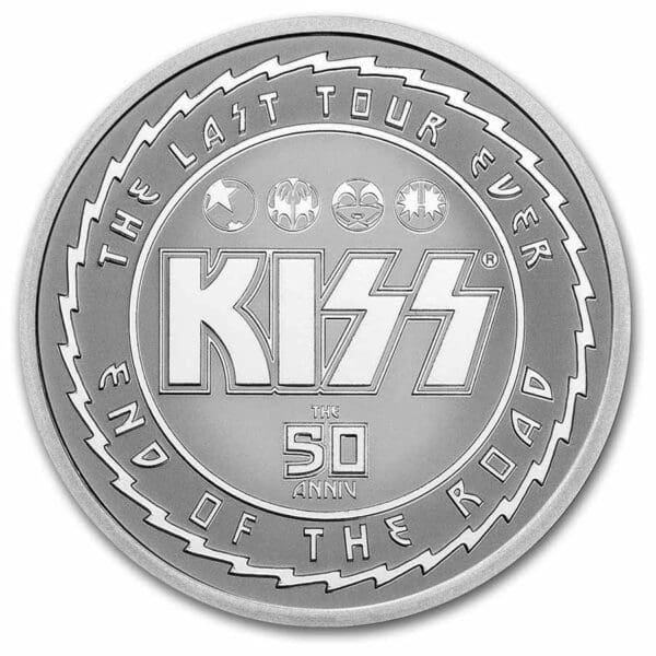 9Fine Mint Stříbrná mince  KISS 50. výročí BU v TEP $ 2 2023 Niue 1 oz - Image 3