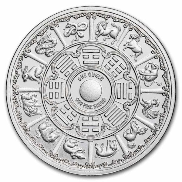 9Fine Mint Stříbrná mince rok draka Dragon (řada 2) 1 Oz 2024 USA - Image 2