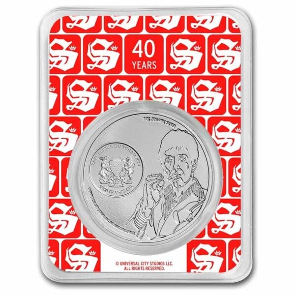 9Fine Mint Stříbrná mince Scarface 40. výročí (TEP) 1 Oz 2023 Čad BU - Image 2