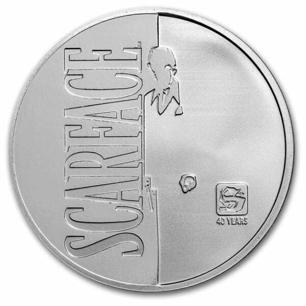 9Fine Mint Stříbrná mince Scarface 40. výročí (TEP) 1 Oz 2023 Čad BU - Image 3