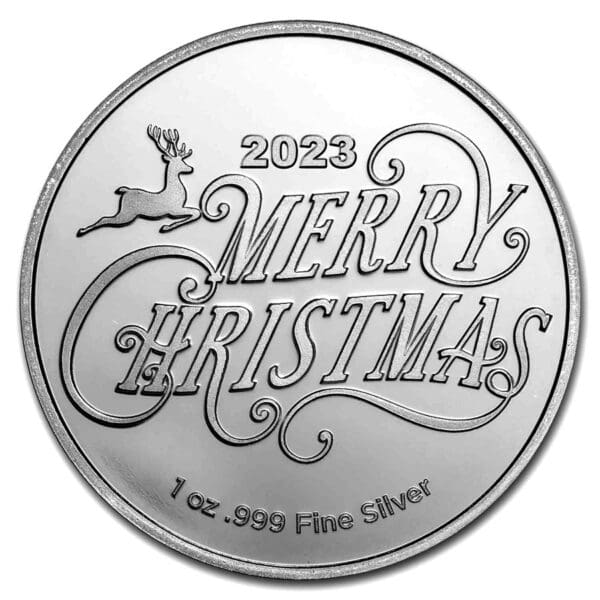 9Fine Mint Stříbrná mince Truck & Christmas Tree 1 Oz Vánoce USA - Image 2