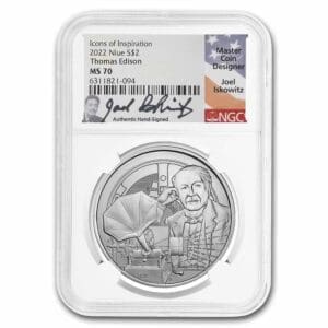 9Fine Mint Thomas Edison MS-70 NGC 2023 Niue 1 oz