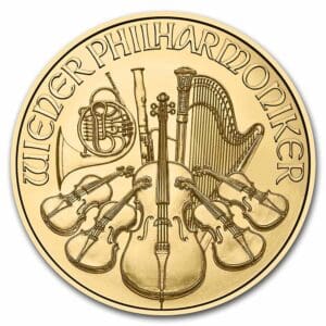 Zlatá investiční mince Wiener Philharmoniker 1/25 Oz