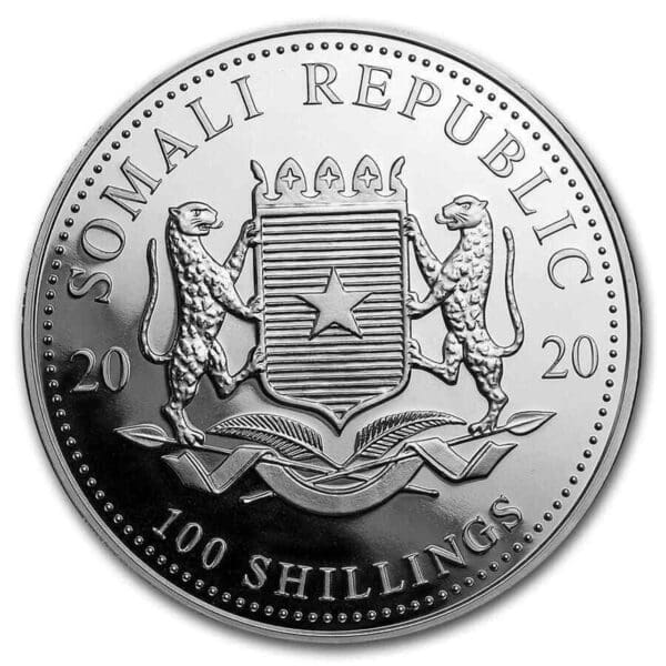 Bavarian Mint Stříbrný slon (pozlacený) 2020 Somálsko 1 oz BU - Image 2