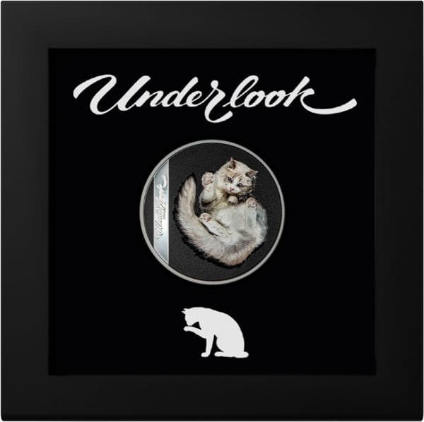 Cook Islands Stříbrná mince Under Look ( Kočka) 1 Oz 2024 - Obrázek 3