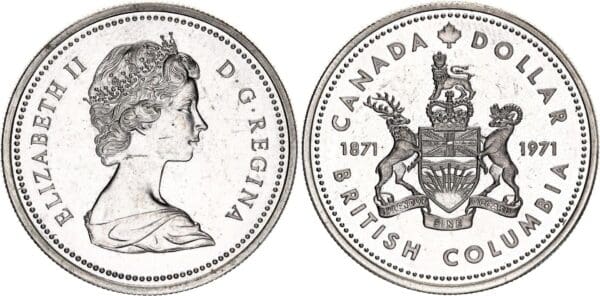 Dolar Elizabeth II (Britská Kolumbie) Kanada 1871-1971