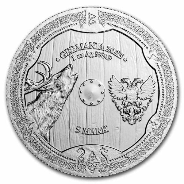 Germania Mint Stříbrná mince Germania Valkyries: Ostara 1 Oz 5 Marek 2023 Německo - Image 2