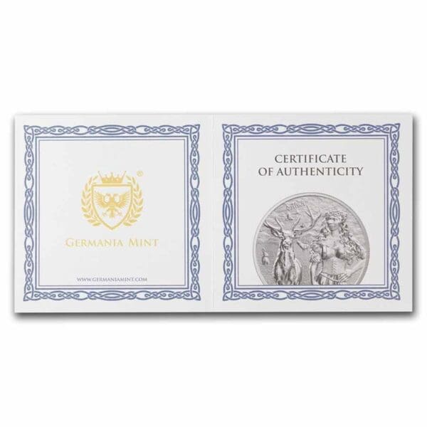 Germania Mint Stříbrná mince Germania Valkyries: Ostara 1 Oz 5 Marek 2023 Německo - Image 3