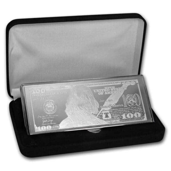 Highland Mint Stříbrný medaile 4 oz - náhodný rok 100 $  (w / Box & COA) - Image 5
