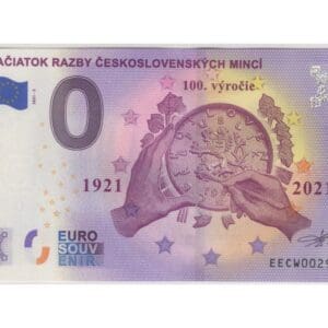 0 euro začátek ražby Československých minci