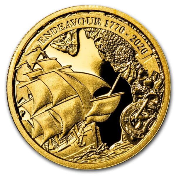Zlatá mince Voyage of Discovery: Endeavour 2020 proof 1/4 OZ Austrálie
