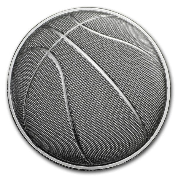 Mince :1 oz Stříbrná MINCE - 2017  Basketball - Image 3