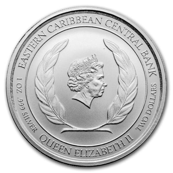 Mince - 1 oz Stříbrná mince Grenada Potápěčský ráj BU - Image 2